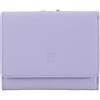 DUDU Portafoglio Donna Piccolo in Pelle RFID con Portamonete a Clic Clac Compatto 6 Porta Carte Tessere Provence lilac