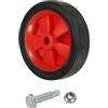 PATIKIL 5 Pollici Ruote per Compressore d'Aria, Ricambi Universali per Ruote di Compressore d'Aria con Foro 0,5 per Facilitare Mobilità, Rosso