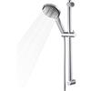 OFFO Saliscendi Doccia,Asta Doccia 60 cm,Saliscendi Doccia con Soffione,Asta Doccia con Soffione e Doccetta con 6 Tipi di Getto e Flessibile da 1,6 m,Cromo