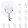 Kiemeu Ganci trasparenti autoadesivi da parete, per bagno, cucina, soffitto, senza foratura, set magico di ganci