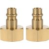 Poppstar Raccordi per Aria Compressa DN 7,2 con Filettatura Interna da 1/2 Pollice, Set da 2 Pezzi