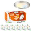 ALUSSO 6 Faretti LED da Incasso, 4W 310 Lumen Dimmerabile luci ultrasottili da soffitto e per l'illuminazione da interno, Lampada Bianco Caldo 3000K Bianco Neutro 4000K Bianco Freddo 6500K da Incasso