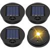 YeahBoom Ricambio per Luci Solari,4 Pezzi Lampadina Solare Ricambio φ8.5cm,Pannello Solare di Ricambio,Lampada Solare di Ricambio,Ricambio Lampada Solare,Impermeabile Pannello Solare di Ricambio
