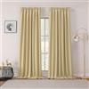 Joydeco Tende Oscuranti per Interni con Fettuccia 2 Pezzi L 140 x A 245 CM, Tende Termica Isolante Freddo e Caldo per Finestra Binario Camera da Letto e Soggiorno, Beige