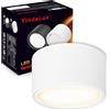 YindaLux 1 Pezzi Faretto da soffitto a LED Bianca Ultra sottile 220-240V Ø95x55mm Faretto da superficie con Lampadina GX53 6W Bianco neutro 4000K 660LM Plafone con faretto di ampia superficie luminosa