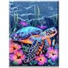 Yiminu.DS Diamond Painting Kit Completo 1 Pezzi, Diamanti Painting Kit 5D Adulti, Pittura Diamante Quadri Con Perline, 30CM X 40CM, Fiore tartaruga Mare