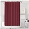 LUKDUNG Tenda da Bagno 180 x 180 cm, Antimuffa, per Vasca e Doccia, in Tessuto PEVA Impermeabile e Lavabile, con 12 Anelli, Rosso Scuro