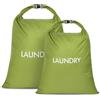 CANBOX 2 Pack Sacco Biancheria Sporca da Viaggio, Impermeabile Nylon Sacchi per Lavanderia con Chiusura a Rotolo, Riutilizzabile Sacchetto Laundry Bag per Gym, Dormitorio, Campeggio