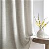 Melodieux Tende con occhielli, effetto lino naturale, semi-libere, set da 2, 210 x 140 cm
