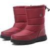 BARFULKER Stivali Invernali Uomo Donna Caldo Foderato Snow Boots Scarpe da Trekking Antiscivolo Outdoor, Rosso, 38 EU