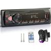 iFreGo autoradio bluetooth, stereo auto bluetooth, 1 din radio auto autoradio vintage supporta vivavoce lettore MP3/radio FM, USB per la riproduzione di musica USB/WMA/WAV/TF telecomando