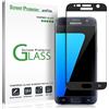 amFilm Vetro Temperato Pellicola Protettiva per Galaxy S7, Copertura Totale Protezione Schermo per Samsung Galaxy S7 (Nero)