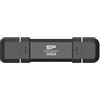 Silicon Power DS72 - Unità SSD portatile USB 3.2 Gen 2 Type-C/Type-A, 250 GB, colore: Nero