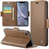 Rerzoiro Cover per iPhone XR Custodia Portafoglio [Blocco RFID] Premium Pelle PU Wallet Case Flip Libro con Porta Carte Slot Supporto Flip Case per iPhone XR, Marrone