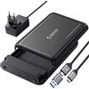 ORICO Case Esterno Disco Rigido 3.5 USB C a SATA Custodia per HDD e SSD SATA da 2.5/3.5 pollici, supporta UASP e drive da 20TB, adattatore corrente 12V/2A incluso (DDL35-C3)