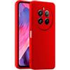 HULLIN Custodia per Telefono in Silicone Colorato, Adatta per Realme 12 Pro 5G / Realme 12 ProPlus 5G (6.7) - Rosso Cina
