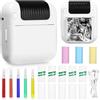 SOBEAU Mini Stampante Portatile, Stampante Fotografica Termica, Mini Stampante Termica Bluetooth con 13 rotoli di stampante, Stampante Portatile Smartphone per Note, Fotografica, Elenco