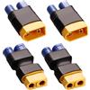YIXISI 4 Pezzi EC3 a XT60 Spina Connettore Adattatore, Maschio EC3 a Femmina XT60 Adattatore Connettore e Maschio XT60 a Femmina EC3 Adattatore Connettore, per Batteria RC Drone LiPo