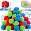 TaimeiMao 24 Pezzi Palloncini Acqua per Bambini Adulti, Gavettoni Acqua Autosigillanti Riutilizzabili,Colorato Bombe Dacqua Palloncini Gioco di Palline Water Fun per Giardini, Piscine e Trampolini