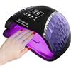 Timpou Lampada UV LED per unghie, 280 W, asciuga smalto gel professionale con 66 perline LED, sensore automatico e 4 impostazioni di timer, asciugatura rapida per salone e uso domestico, design