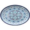 TOGNANA PORCELLANE Show Plate Cefalù melamina blu vassoio ovale 48x34 cm