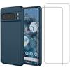 Evetane Cover Pixel 8 Pro e 2 schermi di protezione - Silicone - Blu, excellent