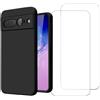Evetane Cover Google Pixel 7 Pro e 2 schermi di protezione - Silicone - Nero, excellent
