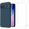 Evetane Cover Google Pixel 7 Pro e 2 schermi di protezione - Silicone - Blu, excellent