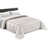 Tata Home Trapuntino Copriletto Trapuntato Primaverile Estivo 100 gr/mq Quilt Leggero Letto Due Piazze Matrimoniale 260x260 cm Fantasia Borbon Maculato Made in Italy Colore Beige Panna