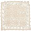 Lioaeust Tovaglia vintage in stile countryside, tovaglia quadrata in cotone e pizzo all'uncinetto, tovaglia floreale per casa, hotel, bar (60 x 60 cm, beige)