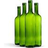 WYSKONT Bottiglia di Vetro 750ml Bordolese Confezione da 48 - Verde bottiglia di Vino - Bottiglia d'Acqua - Bottiglia di Olio - Bottiglie Vuote di Liquore - Bottiglie da Riempire - Accessori Vino