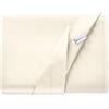 Bonazzi Home Lenzuolo sopra in raso di puro cotone, soffice e morbido, 100% MADE IN ITALY (Avorio, Matrimoniale, 250x300)