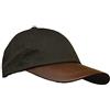 WALKER AND HAWKES Berretto da baseball unisex in cotone cerato - Visiera in pelle - Taglia unica, Nero , Taglia unica