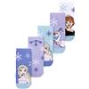 United Labels Disney - Calze da ginnastica La Regina del Ghiaccio per ragazze - Frozen Sneaker per bambini, calzini viola/bianco (confezione da 5), viola/bianco, 27-30