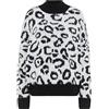 nascita Maglione Lavorato a Maglia, Bianco Lana Nero, XS/S Donna
