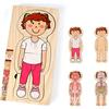 KABENFIS 29 Pezzi Gioco di Anatomia per Ragazze Puzzle in Legno per Ragazzi e Ragazze