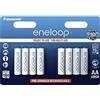 Eneloop Panasonic Blister 8 Stilo AA Ricaricabili ENELOOP, Bianco