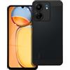 BREEZY CUSTODIA BACK COVER SHELL RIGIDA ANTISCIVOLO TRAFORATA PER XIAOMI REDMI 13C POCO C65 BLACK