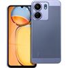 BREEZY CUSTODIA BACK COVER SHELL RIGIDA ANTISCIVOLO TRAFORATA PER XIAOMI REDMI 13C POCO C65 BLU