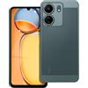 BREEZY CUSTODIA BACK COVER SHELL RIGIDA ANTISCIVOLO TRAFORATA PER XIAOMI REDMI 13C POCO C65 GREEN