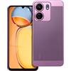 BREEZY CUSTODIA BACK COVER SHELL RIGIDA ANTISCIVOLO TRAFORATA PER XIAOMI REDMI 13C POCO C65 PURPLE
