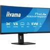 iiyama ProLite XCB3497WQSNP-B1 - Monitor a LED - curvato - 34 - 3440 x 1440 UWQHD @ 120 Hz - VA - 350 cd/m² - 3000:1 - 0.4 ms - HDMI, DisplayPort, USB-C - altoparlanti - nero opaco