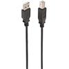 Ewent Cavo Stampante USB 2.0 Cavo USB A Maschio a B Maschio, Doppia Schermatura AWG 28, per HP, Epson, Canon, Lexmark, Samsung, Xerox 1 metro, nero