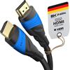 KabelDirekt - Cavo HDMI 4K & 8K - 0,25 m - Disponibile in 0,15-22,5 m - per Tutti i dispositivi HDMI (4K@120Hz & 8K@60Hz, High Speed con Ethernet, TV, Blu-Ray, PS5/XBS/Switch, Nero)