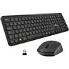 Bluestork - Tastiera e mouse wireless Easy Slim - Wireless - Silenzioso - Design Ultra Silm - AZERTY FR (Nero)