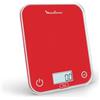 Moulinex BN50U3 bilancia da cucina Rosso Superficie piana Rettangolo Bilancia da cucina elettronica