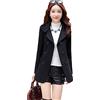 INGVY Cappotto da donna con pavone Cappotto invernale Cappotto di lana corto Cappotto da donna Cappotto di lana Autunno Giacca doppiopetto Elegante Miscela (colore: Nero, Taglia: XL)