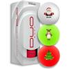 Homos Wilson Staff DX2 Soft/Optix 2018 - Palline da golf natalizie, confezione da 3