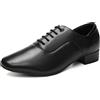 YKXLM Scarpe da Ballo Uomo Ballo Liscio Professionali Standard Latino Americano per Salsa Tango Jazz Partito di Danza Scarpe,2.5CM,Nero,45EU