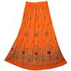 Radhykrishnafashions Indian Yoga - Gonna lunga da donna, con paillettes, con scopa a forma di zingaro, abito da sposa., Arancione, 68